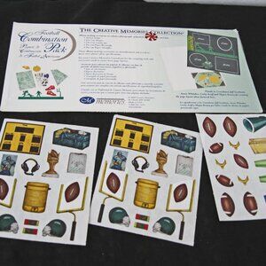 Creative Memories Football Stickers, Football Combo pk, 10 sheets Stickers